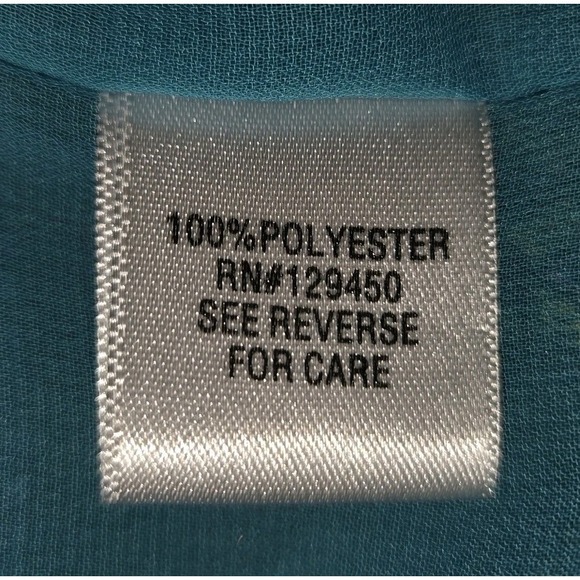 APT 9 Teal Paisley Print Blouse Tie V-Neck Top Women's XL Ruffled Short Sleeves - Picture 3 of 9